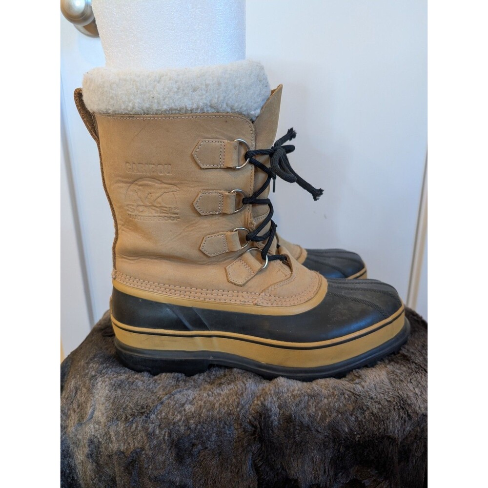 Sorel Caribou Snow Boots Men's Size 11 Brown Waterproof Insulated NM1000-281